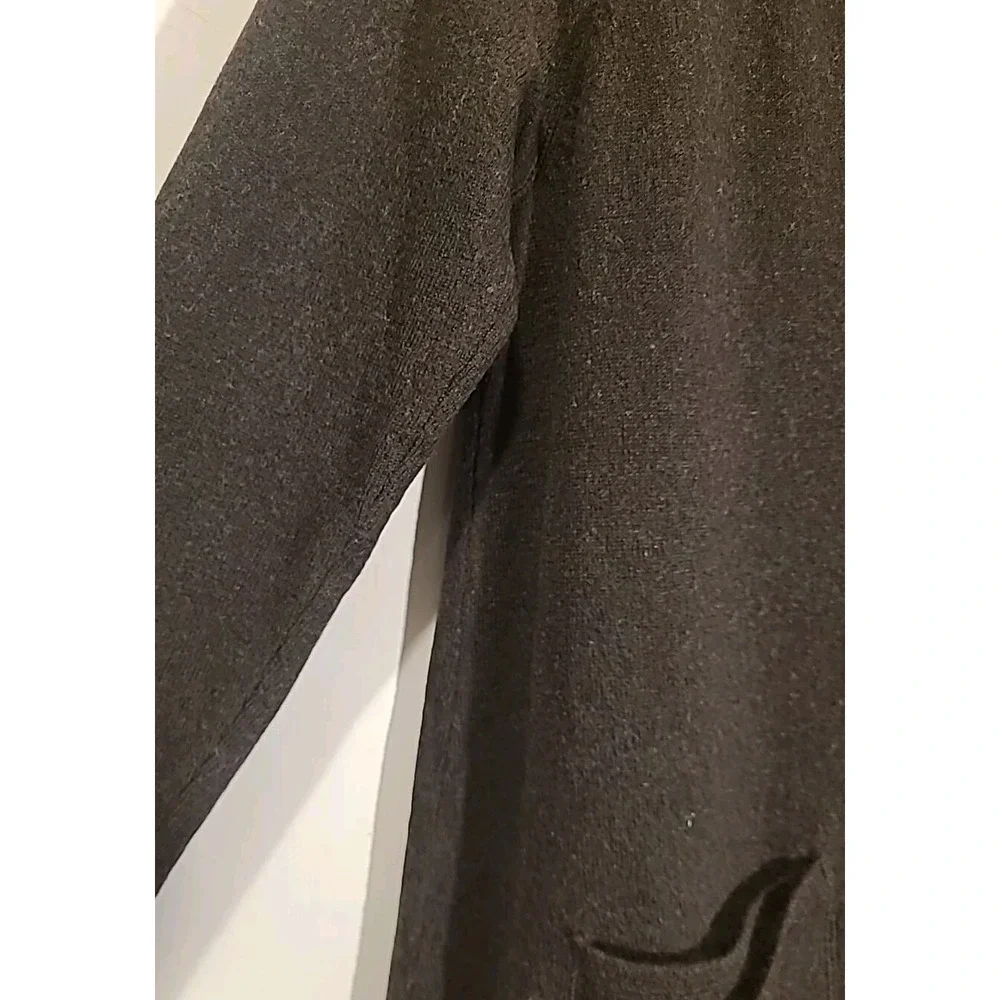 J Jill Tunic Sweater Wool Cashmere Long Sleeve V-neck Brown Front Pockets Lg Pet - Picture 13 of 16